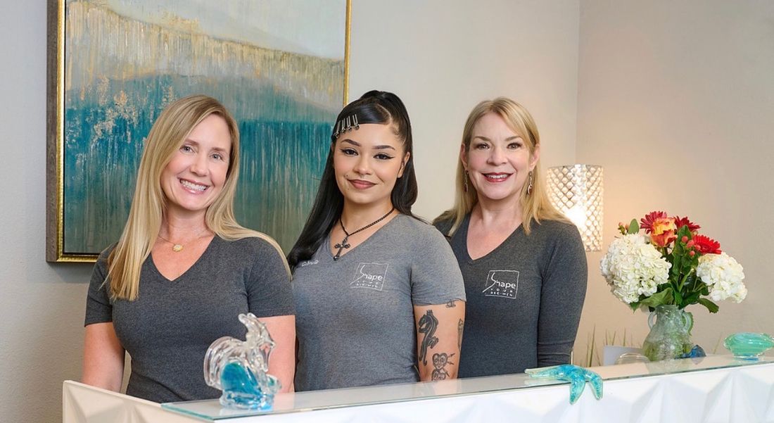 The Shape Your Regimen team at the front desk